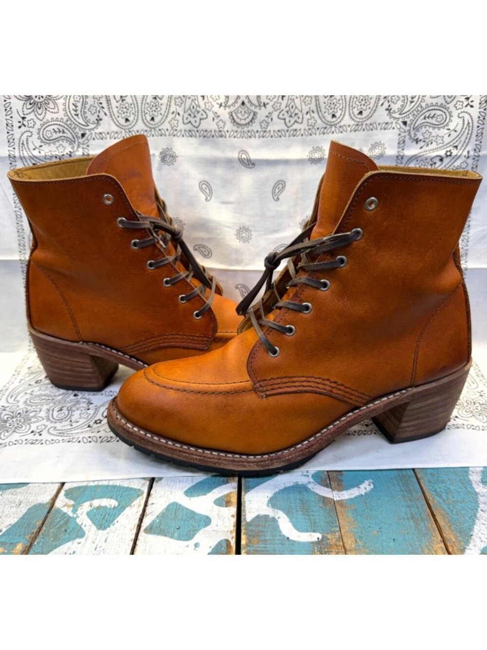 Red Wing Heritage Clara 3404 Boots Women’s 9B Leather Lace Up Brown USA Made